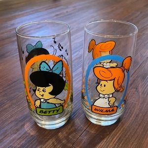 Betty and Wilma Flinstones Glasses